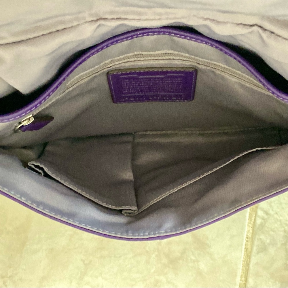 NWT Coach F17217 Vintage Purple Pleated Soho Leather w/Buckle Shoulder Bag - Picture 14 of 15